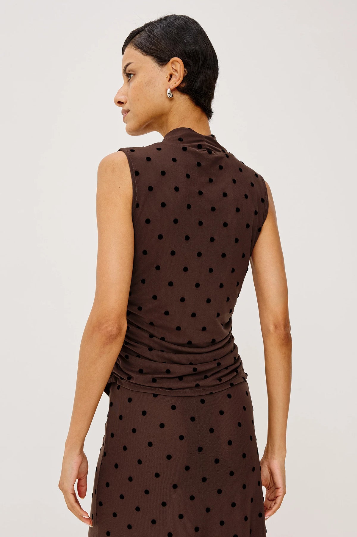 Rails | Haut à motifs à pois "Lauris" - Chocolat