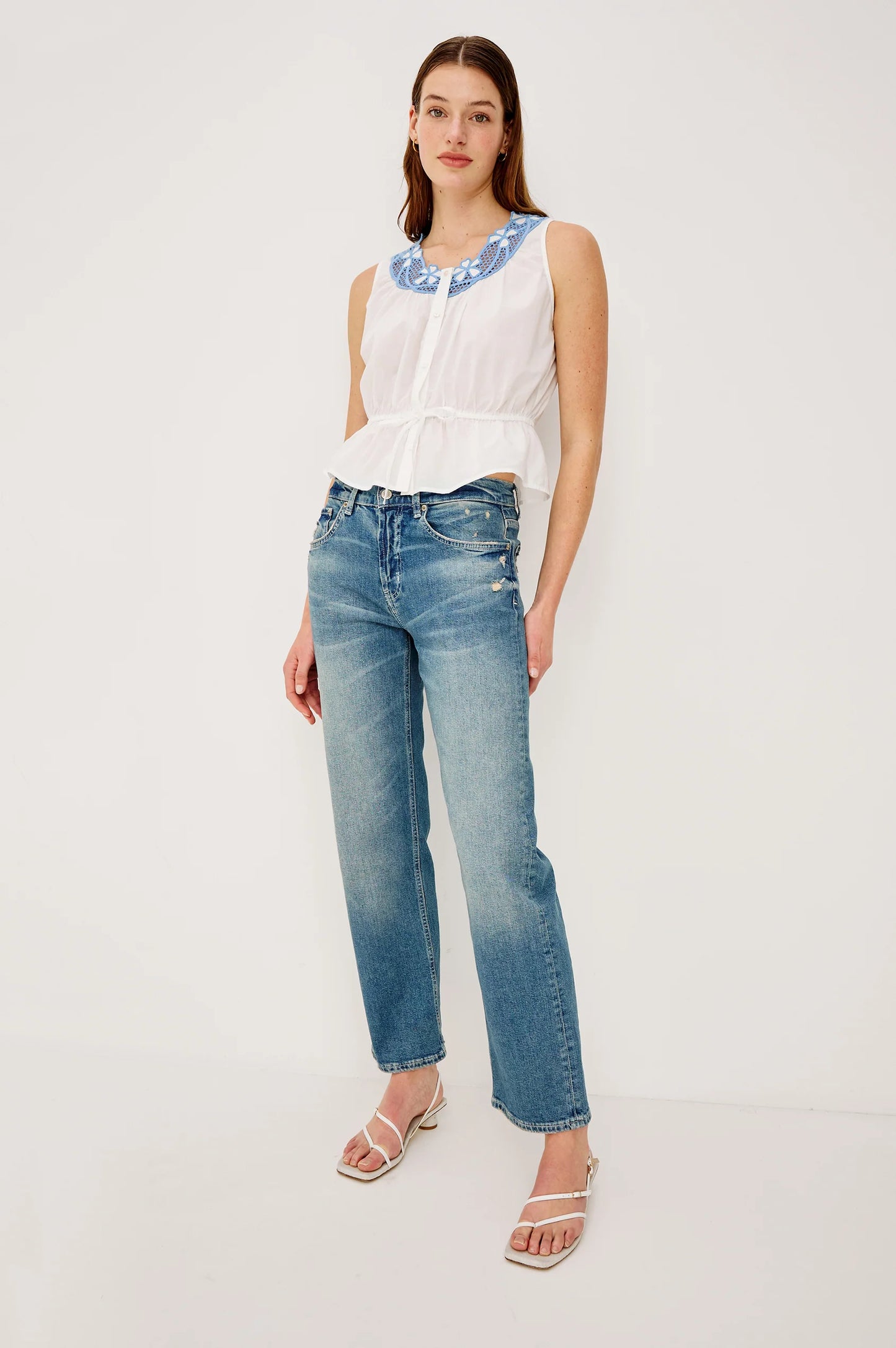 Rails | La chemise "Leilani"- Blanc et bleu