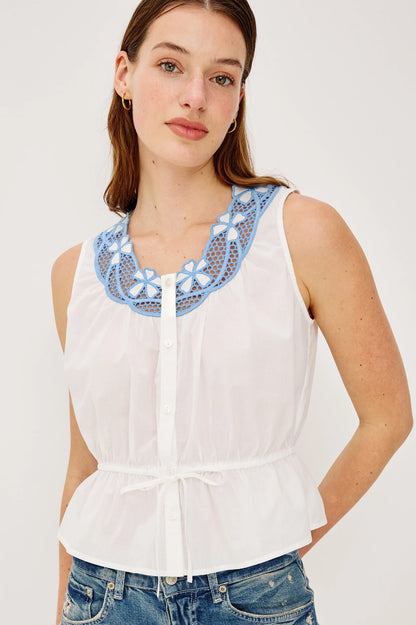 Rails | La chemise "Leilani"- Blanc et bleu