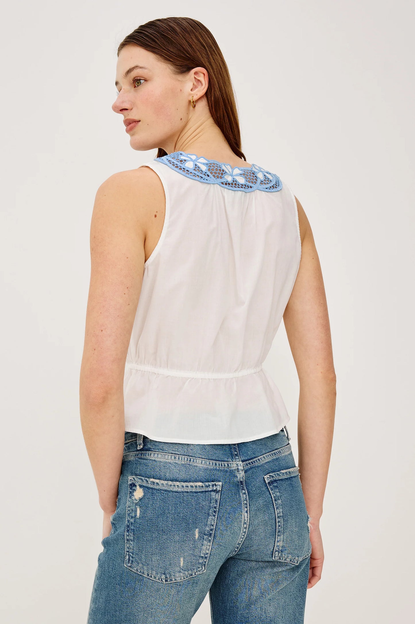 Rails | La chemise "Leilani"- Blanc et bleu
