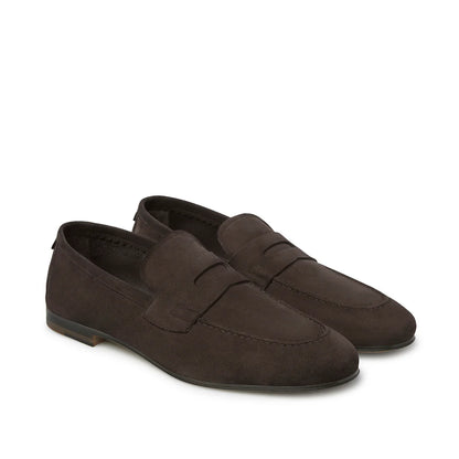Fabiano Ricci | Mocassins en cuir suédé  - Marron foncé