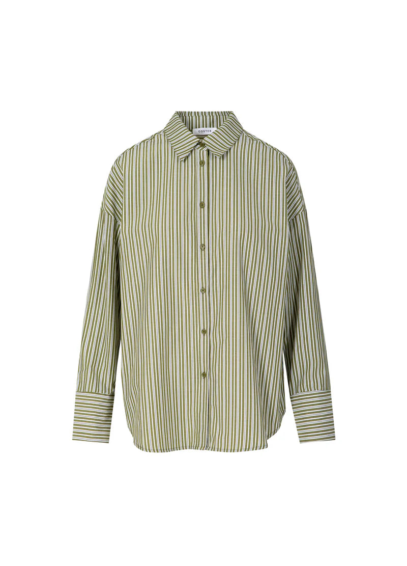 Coster | Chemise à rayures vertes