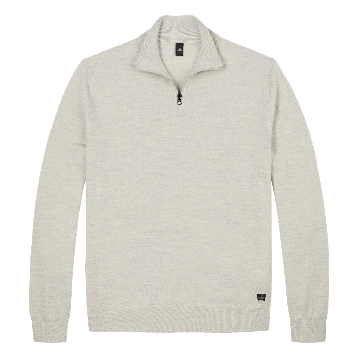 WAHTS | Pull-over demi zippé en laine mérinos ''Luke' - Blanc hivernal