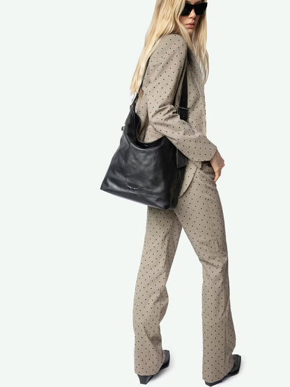 ZADIG & VOLTAIRE | Sac ''Jane Hobo'' en cuir - Noir