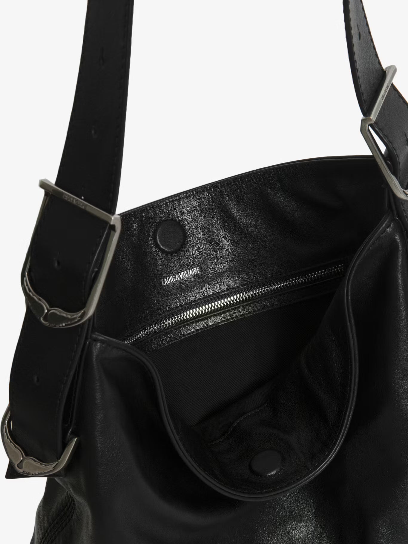 ZADIG & VOLTAIRE | Sac ''Jane Hobo'' en cuir - Noir