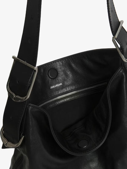 ZADIG & VOLTAIRE | Sac ''Jane Hobo'' en cuir - Noir