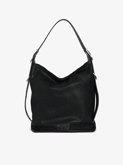 ZADIG & VOLTAIRE | Sac ''Jane Hobo'' en cuir - Noir