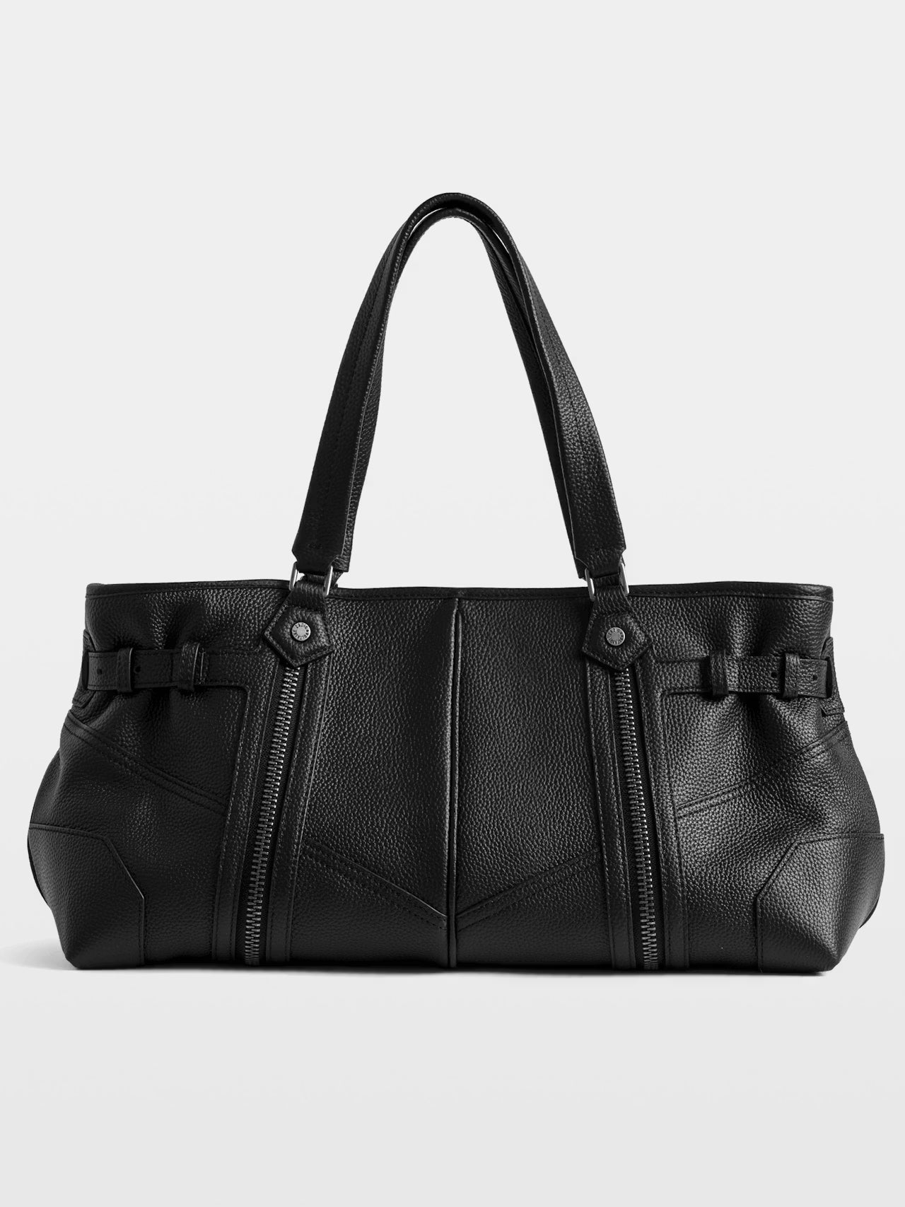 ZADIG & VOLTAIRE | Sac en cuir grainé ''Sunny Shopper'' - Noir