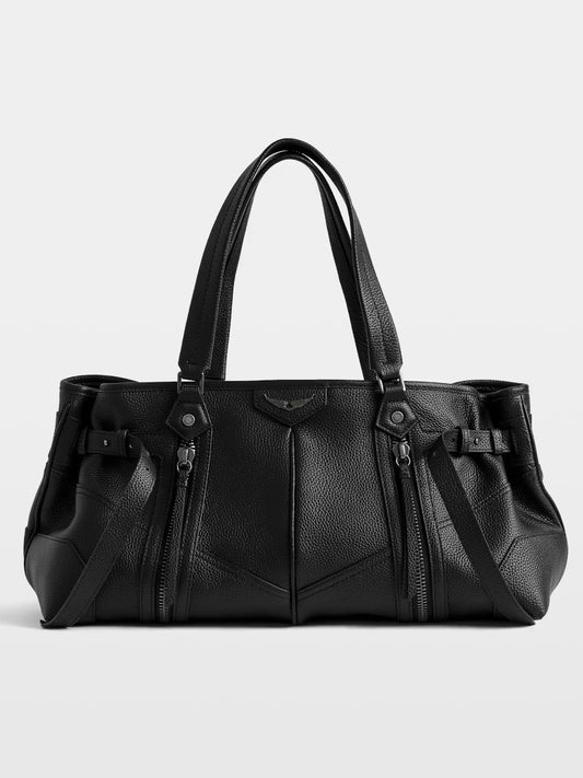 ZADIG & VOLTAIRE | Sac en cuir grainé ''Sunny Shopper'' - Noir