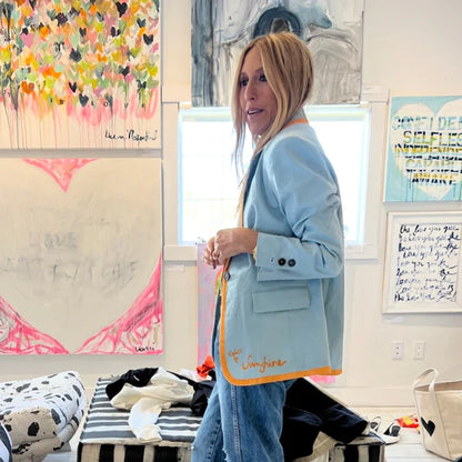KERRI ROSENTHAL | Blazer "WORKDAY LE SUNSHINE" - Bleu/Orange