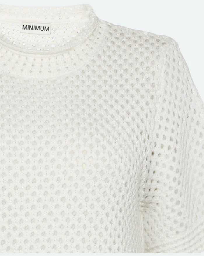 Minimum | Top en maille "Lily" - Blanc