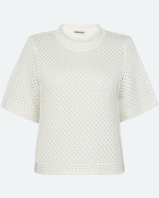 Minimum | Top en maille "Lily" - Blanc
