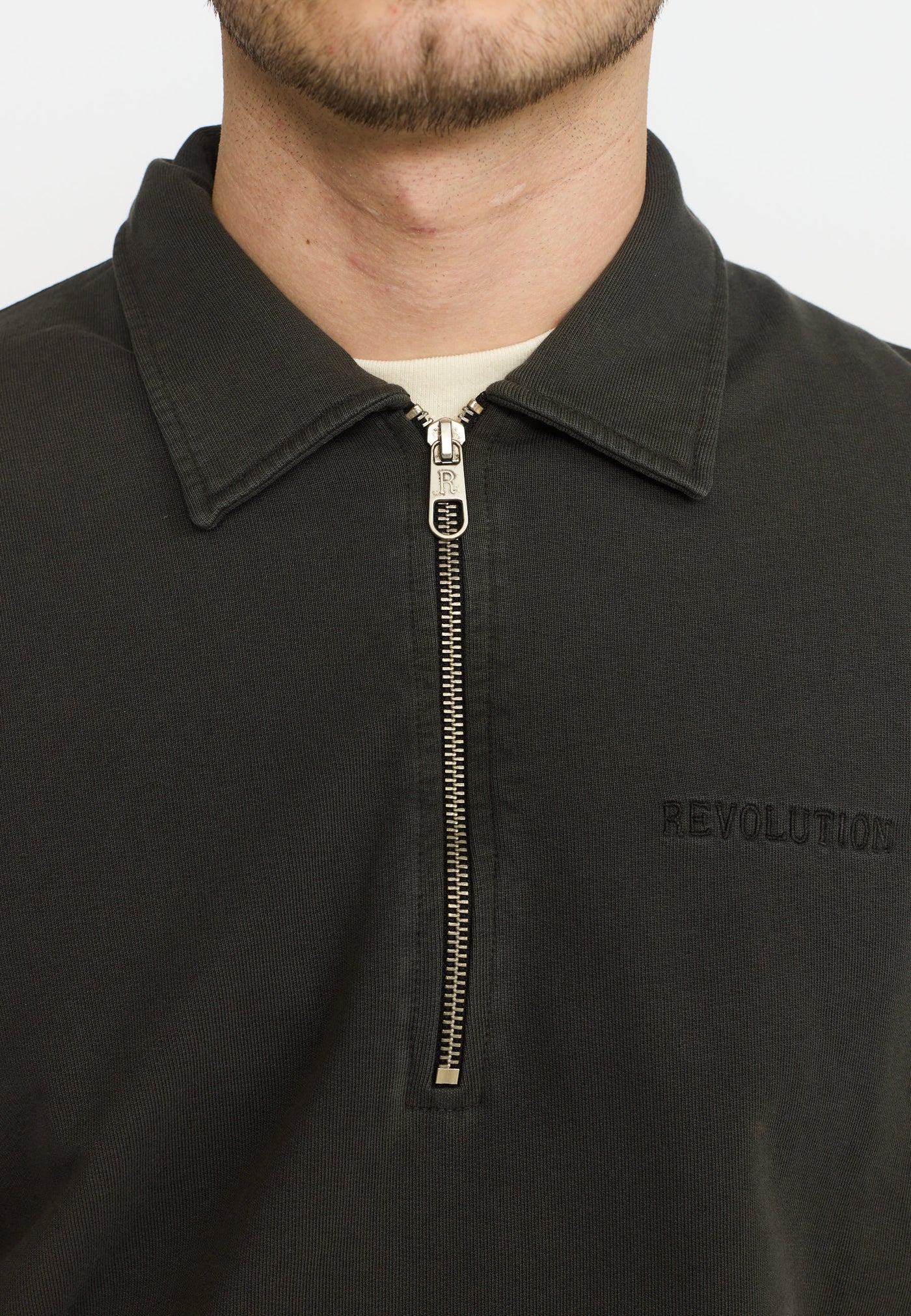 Revolution |Sweat-shirt ample à demi-fermeture éclair / 2800 REV - Noir