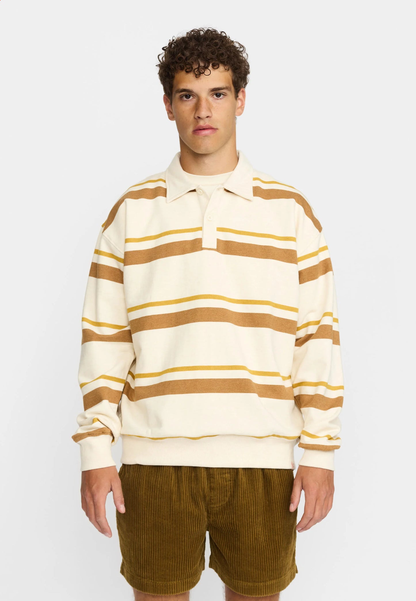 Revolution | Le sweat-shirt polo ample / 2805 - Brun
