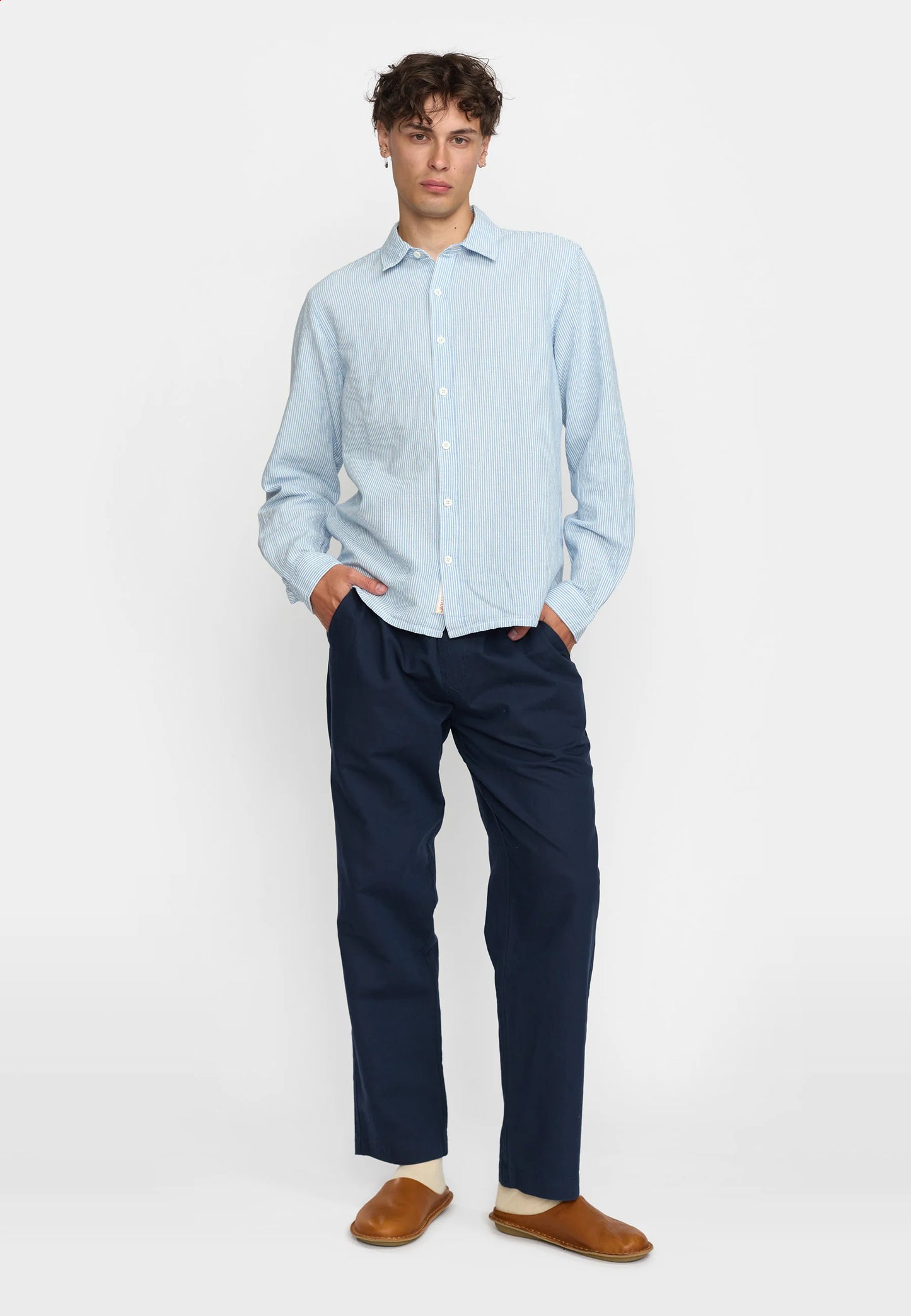 Revolution | Chemise à manches longues rayée / 3179 - Bleu