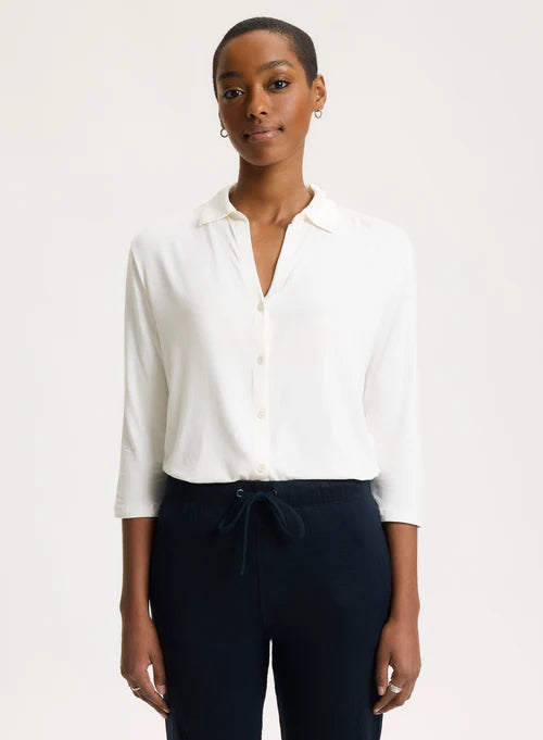 Majestic filatures | Chemise "SOFT TOUCH" - Blanc