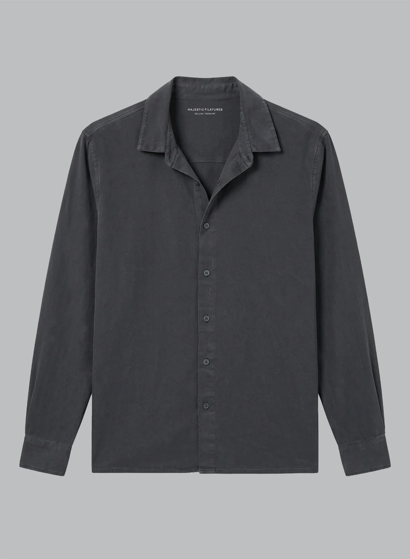 Majestic Filatures | Chemise en cotton jersey - Charbon