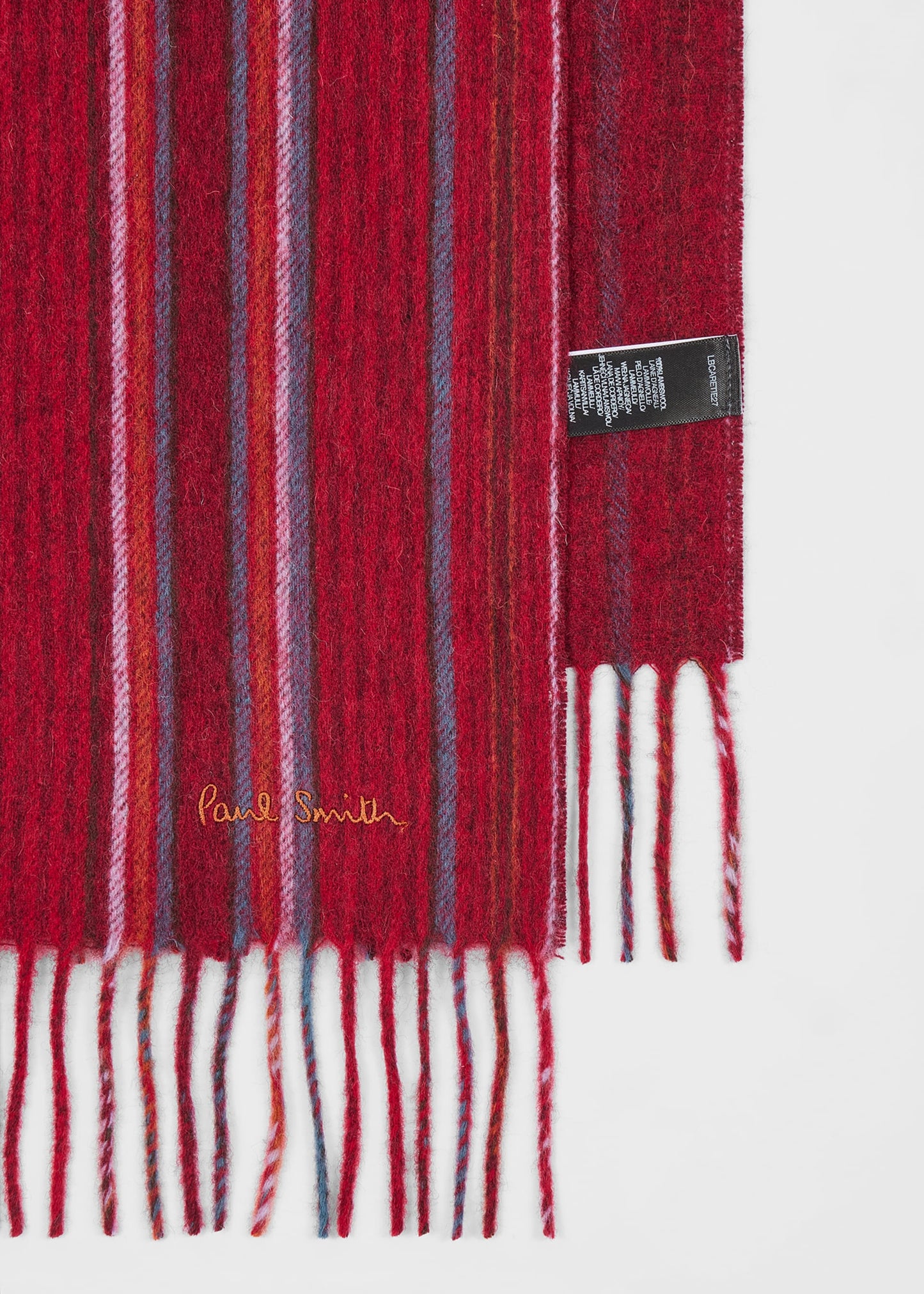Paul Smith | Écharpe en laine d'agneau à rayures - Rouge
