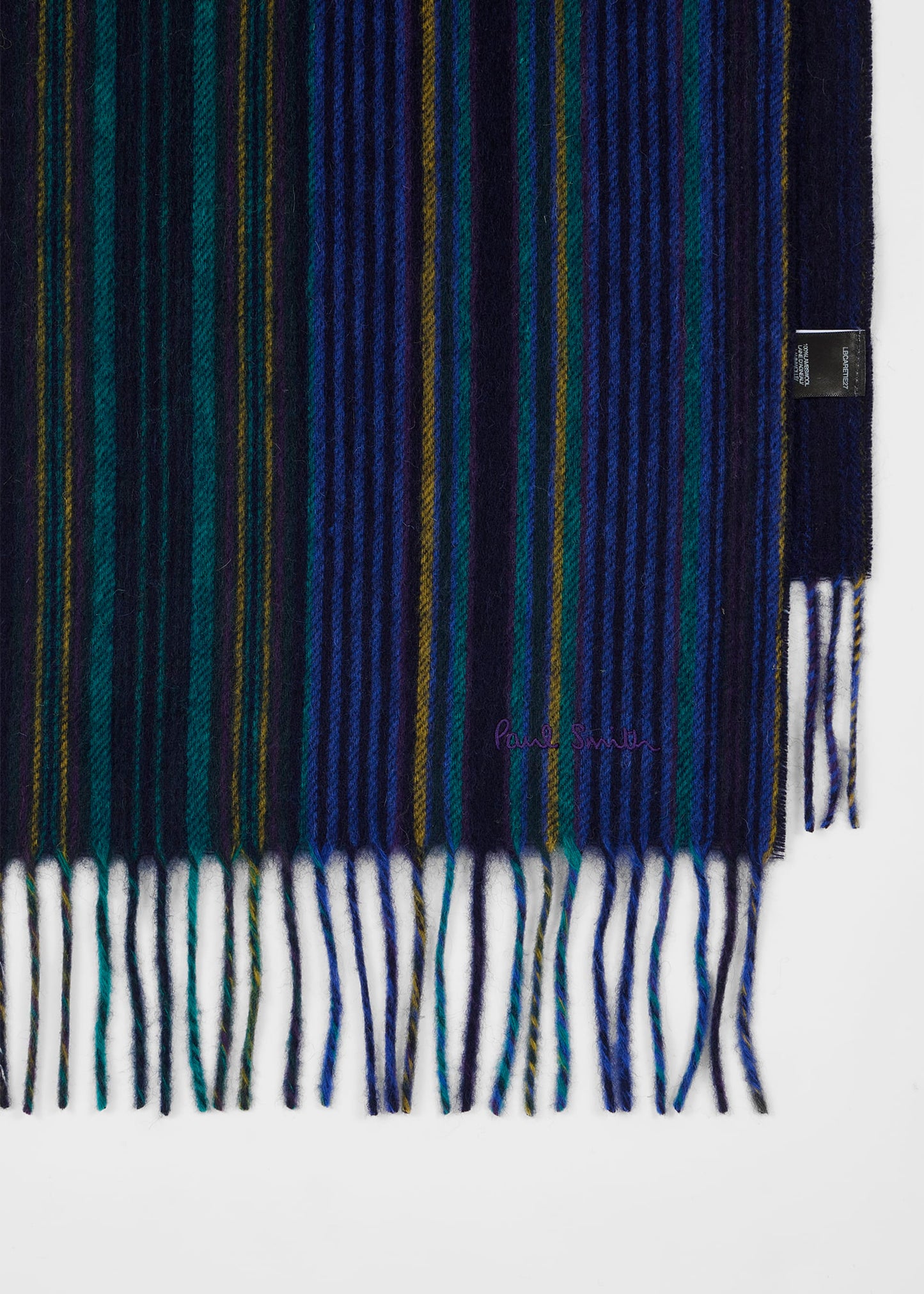 Paul Smith | Écharpe en laine d'agneau à rayures - Marine