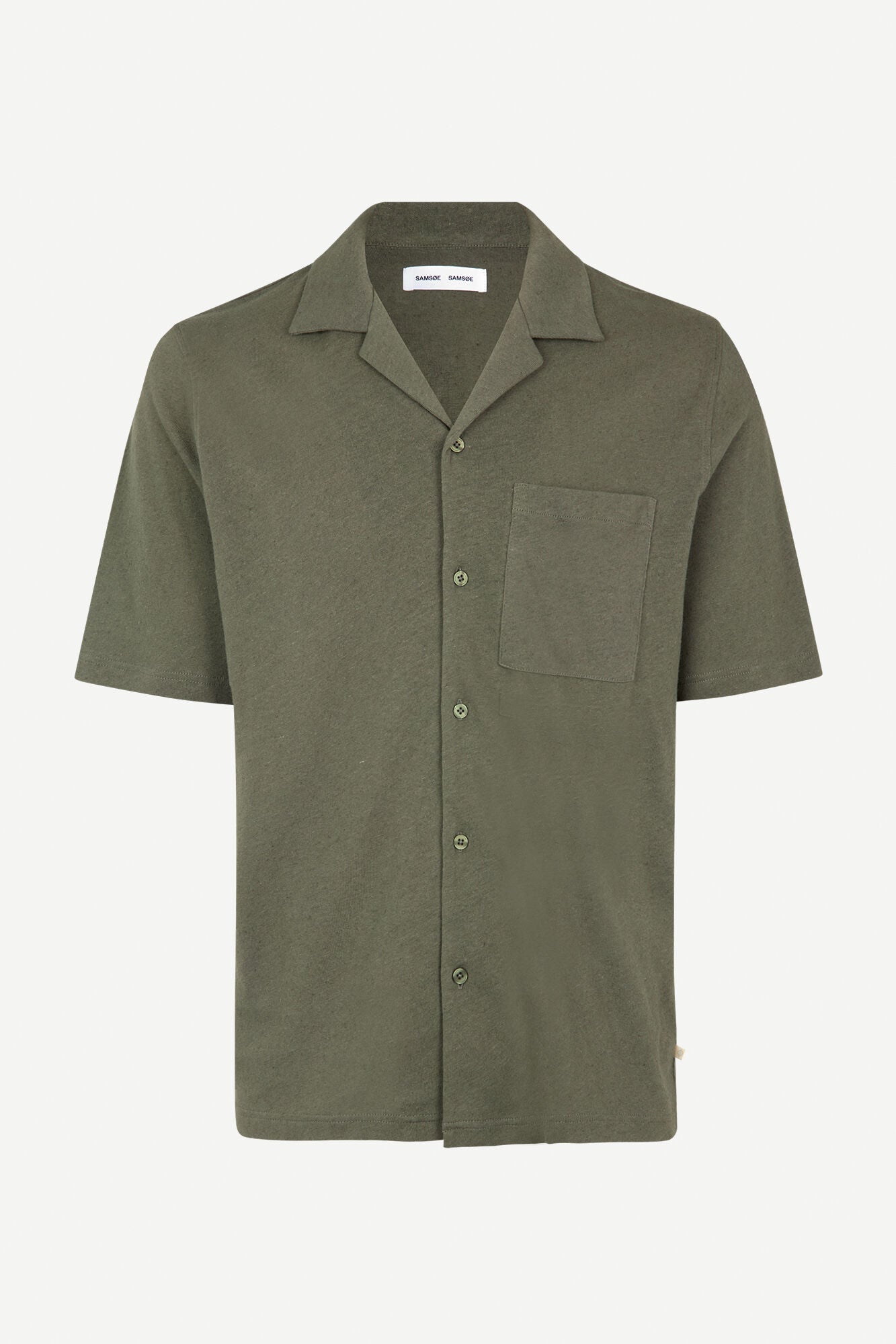 Samsoe Samsoe | Chemise à manches courtes en jersey ''Samartin'' - Olive poussiéreux