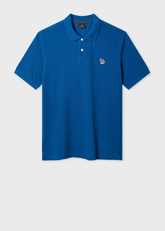 Paul smith | Polo en coton piqué avec logo zèbre -Bleu moyen