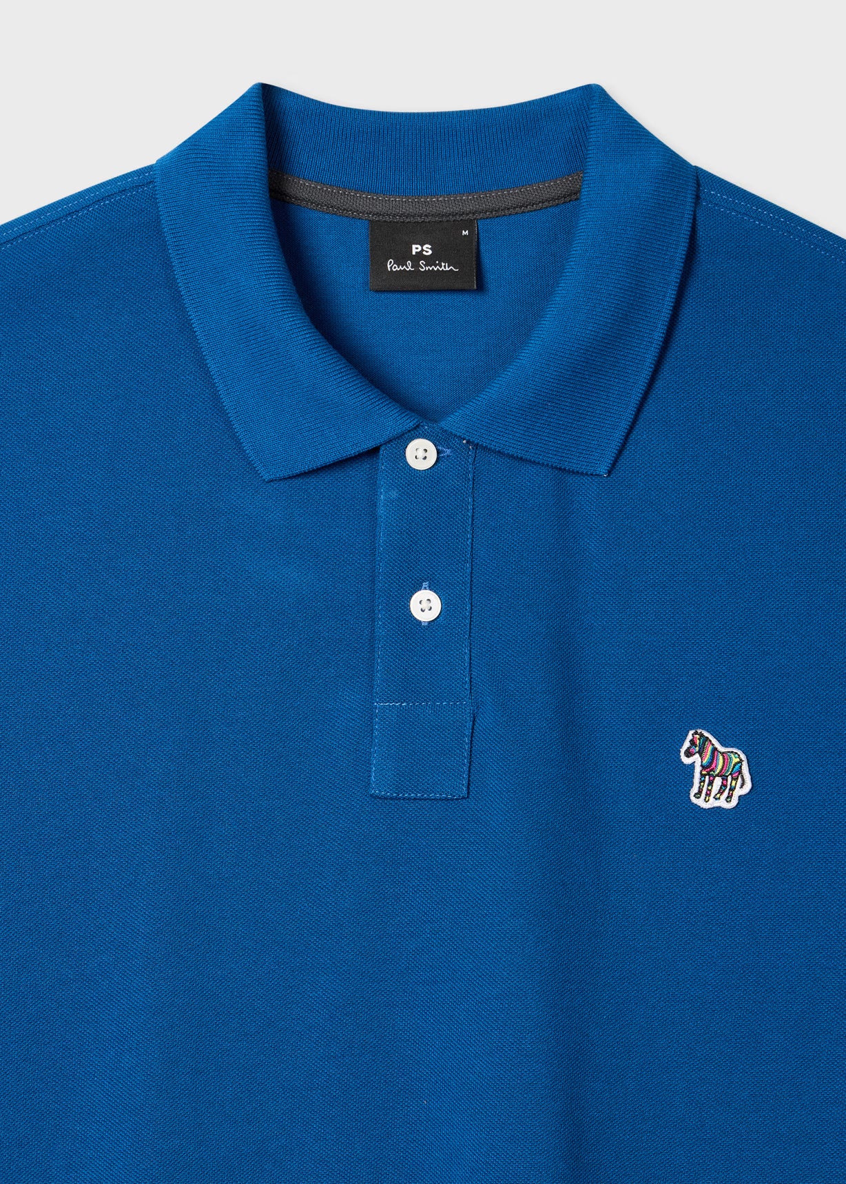 Paul smith | Polo en coton piqué avec logo zèbre -Bleu moyen