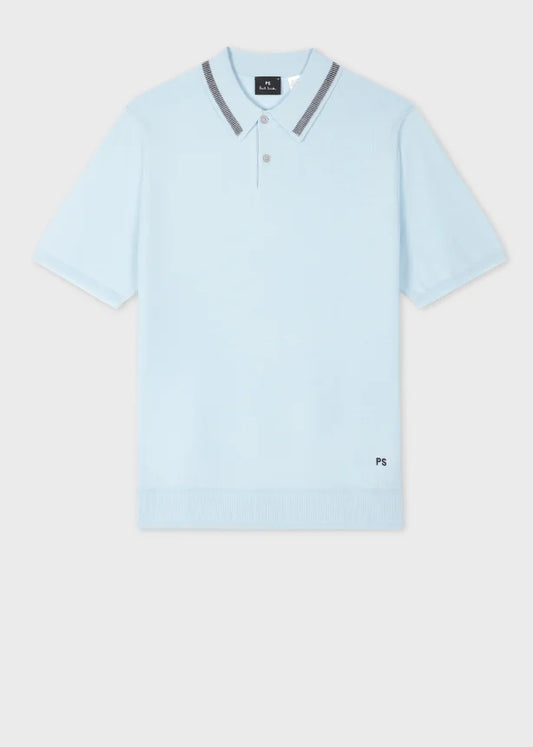 Paul Smith | Polo en laine mérinos - Bleu ciel