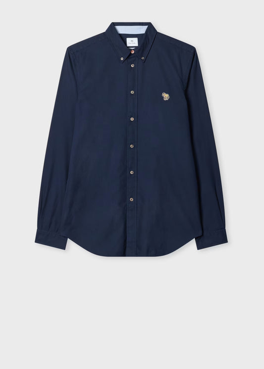 Paul smith | Chemise en cotton logo zèbre - Bleu Marine