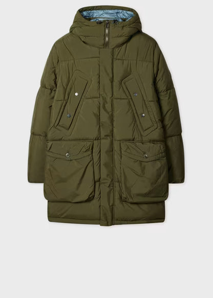 Paul Smith | Parka à capuche en fibre de duvet -  Vert forêt