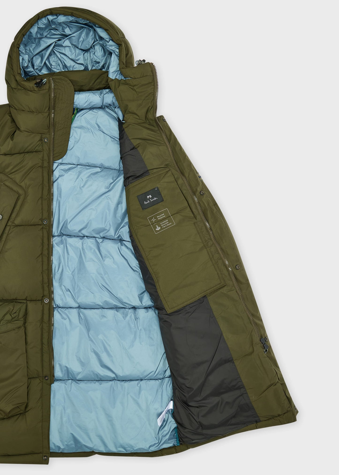 Paul Smith | Parka à capuche en fibre de duvet -  Vert forêt