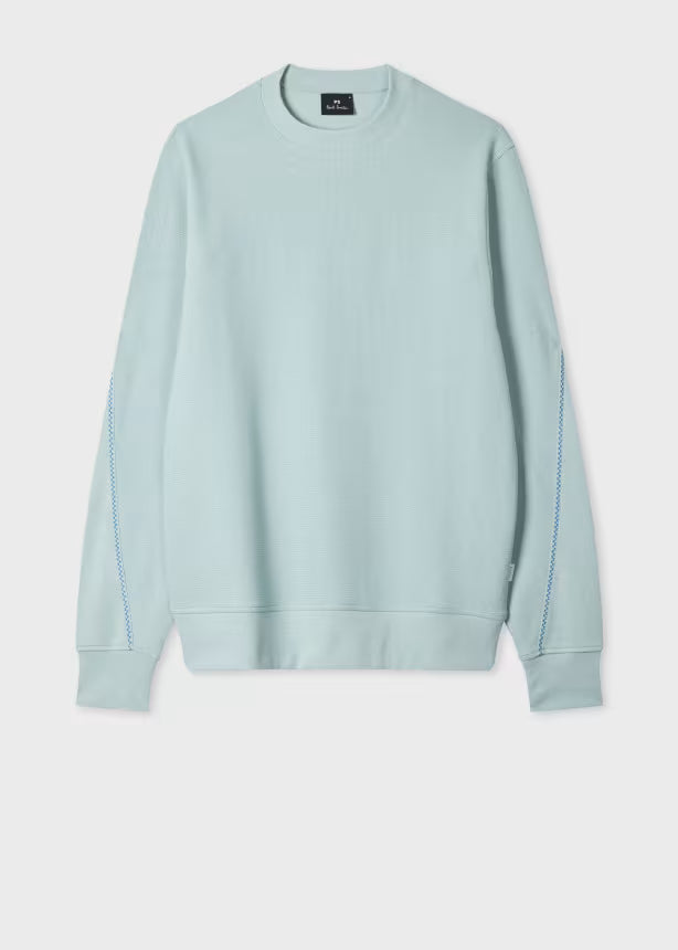 Paul Smith | Sweat-shirt texturé avec broderies contrastées - Bleu Clair