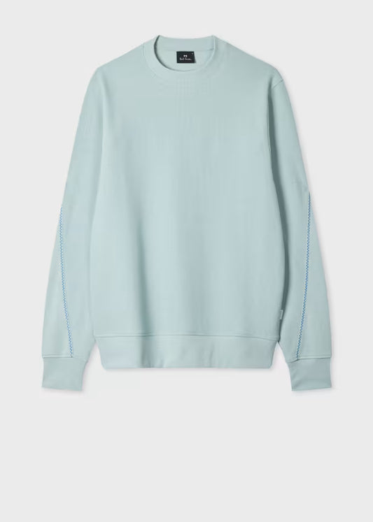 Paul Smith | Sweat-shirt texturé avec broderies contrastées - Bleu Clair