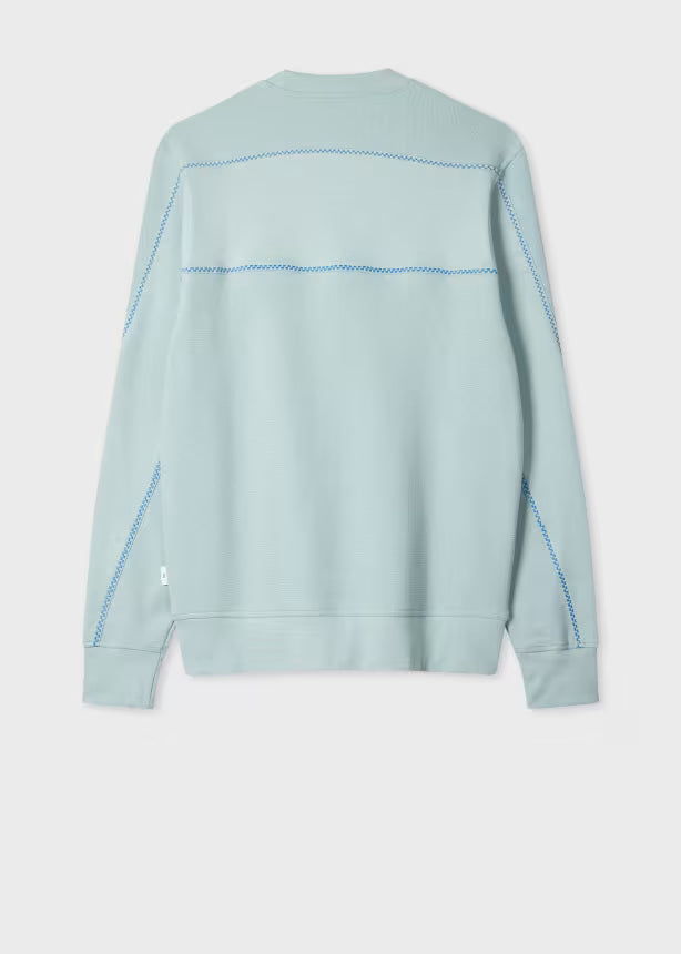 Paul Smith | Sweat-shirt texturé avec broderies contrastées - Bleu Clair