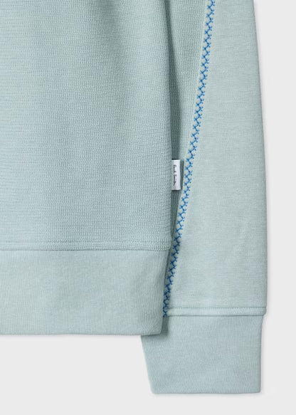 Paul Smith | Sweat-shirt texturé avec broderies contrastées - Bleu Clair