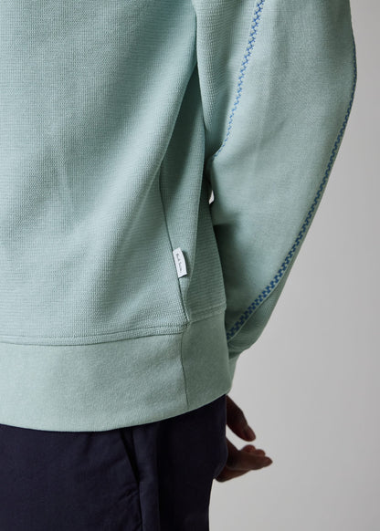 Paul Smith | Sweat-shirt texturé avec broderies contrastées - Bleu Clair