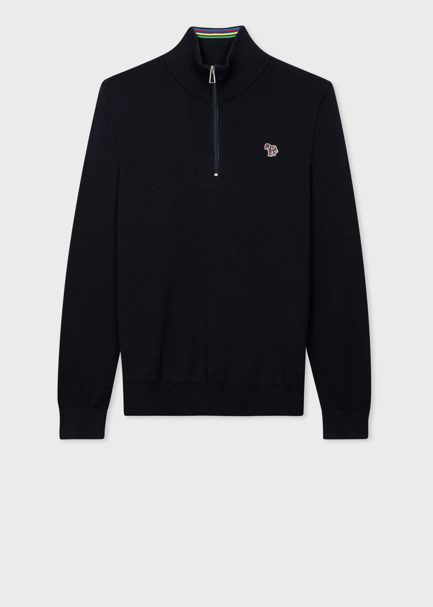 Paul Smith | Pull demi-zip avec logo Zebra - Bleu marine