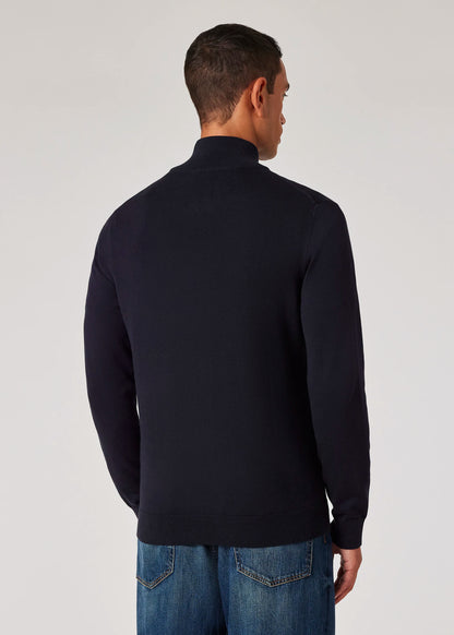 Paul Smith | Pull demi-zip avec logo Zebra - Bleu marine