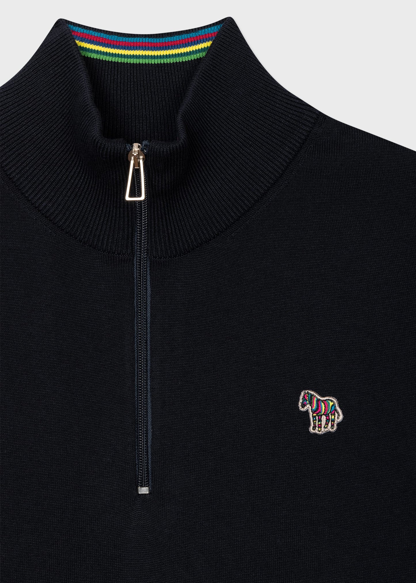 Paul Smith | Pull demi-zip avec logo Zebra - Bleu marine