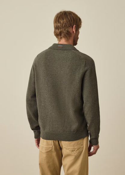 Paul Smith | Polo à manches longues à laine merinos - Vert Khaki