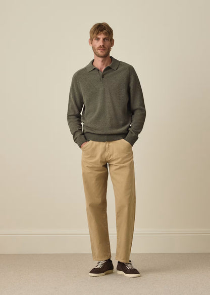 Paul Smith | Polo à manches longues à laine merinos - Vert Khaki