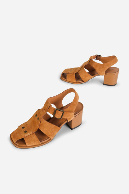 INTENTIONALLY___ | Les sandales ''Fisherman Heel'' en daim Maldova - Tan
