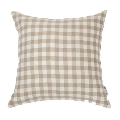 Linen Way | Coussin Selma en lin - Ivoire et Taupe