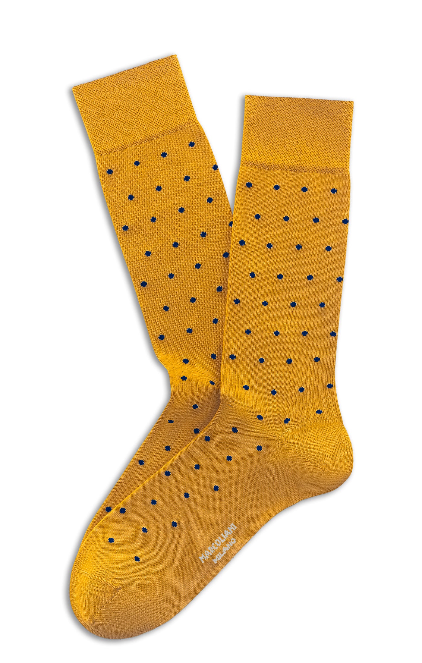 Marcoliani - Chaussettes colorées à pois  - Saumon