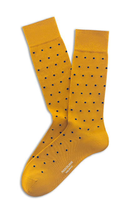Marcoliani - Chaussettes colorées à pois  - Saumon