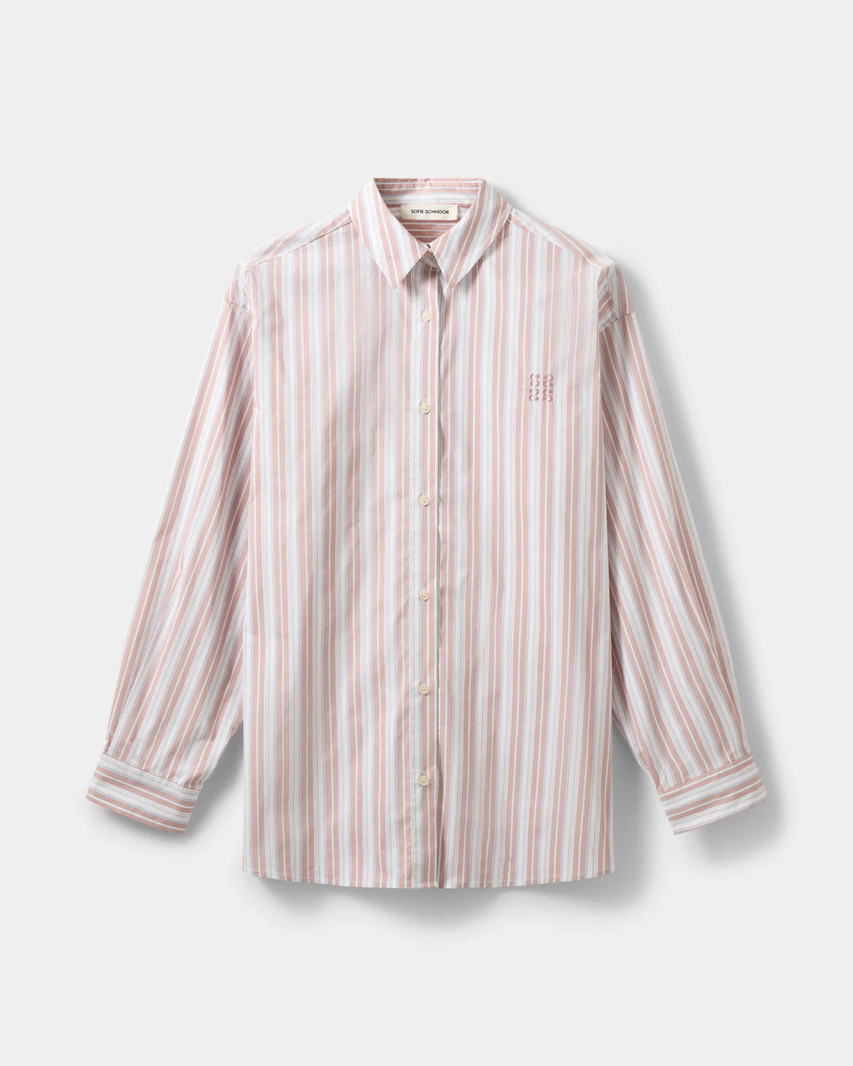 SOFIE SCHNOOR | La chemise oversize 'MERCYSW' - Rayures rose pâle