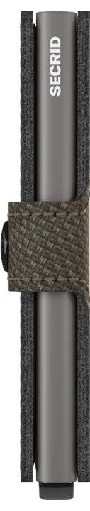 Secrid | Mini portefeuille style carbone - Kaki