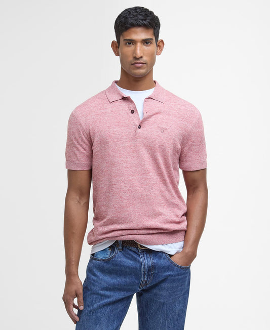 Barbour | Polo en maille ''Buston'' - Couleur rouge épice