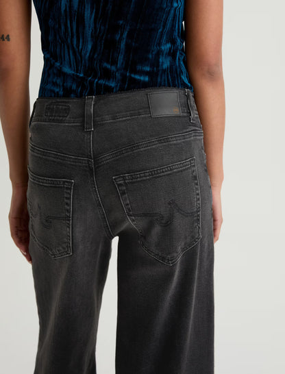 AG Jeans | Le jean à taille haute et jambes larges ''Deven ''- Gris nébuleuse