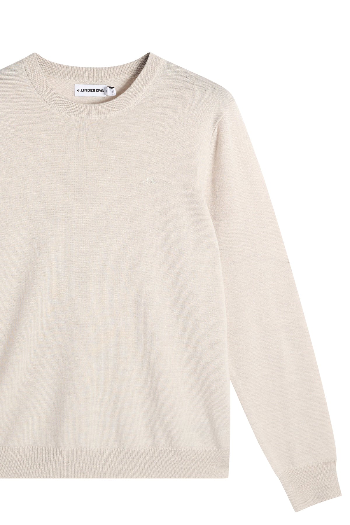 J.Lindeberg | Pull à col rond "Keane" en laine mérinos- Moonbeam Melange