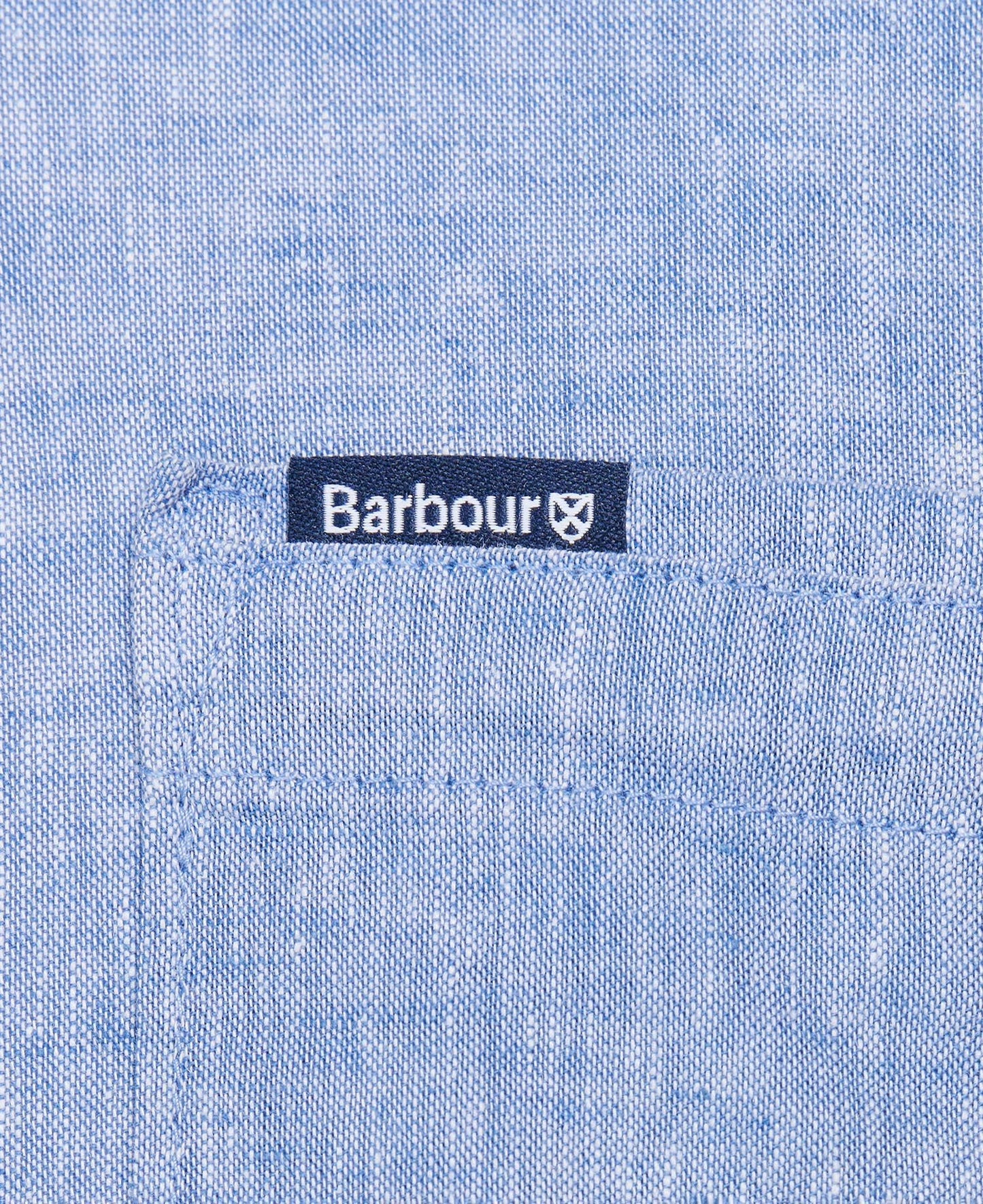 Barbour | Chemise ajustée ''Nelson'' en coton et lin - Bleu